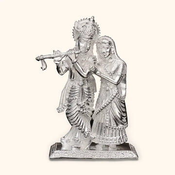 Silver Radha-Krishna Murti